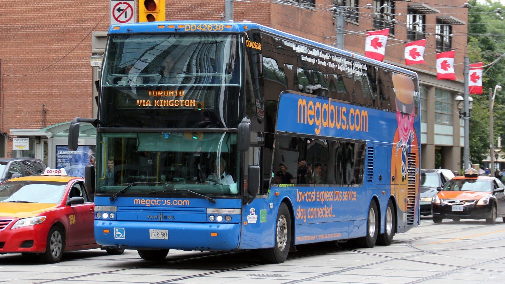 Megabus arriving in Toronto
