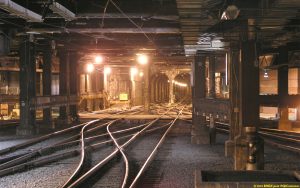 The Mount Royal Tunnel’s southern portal, seen from Montreal Central Station prior to construction of the REM.