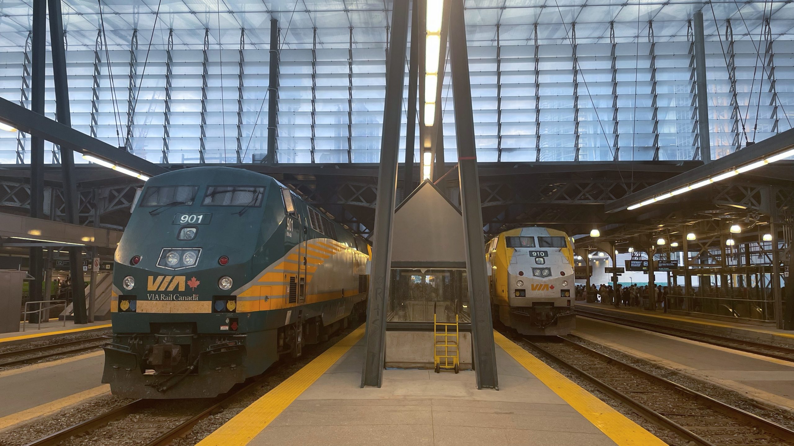 VIA 901 and 910 at Toronto Union Station